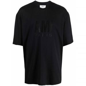 아미 로고 오버핏 반팔티 E22UTS003 725 블랙