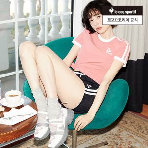 [르꼬끄공식] 유니 웨이브 선데이 래귤러핏 링거 반팔 티셔츠 (QQ223SRS62)