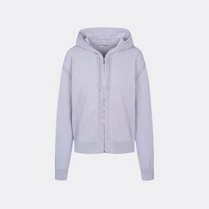 [캐리스노트]24년 봄 여름 데일리룩 조직변형 니트 후드집업 라이트블루 CN4MKG403-GB