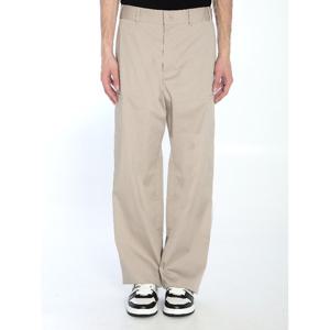 펜디 베이지 코튼 블렌드 스트레이트 카고 팬츠 FB1033 AU62 F0