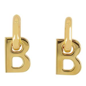발렌시아가 슬릭 골드 B 체인 XS 이어프 귀걸이 655286 TZ99G 0