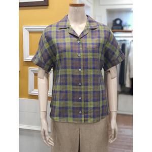 BCBG 세이브존01 알렉스 체크 블라우스 B5B4B417