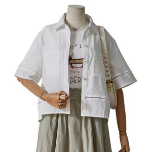 [포커스]코튼반팔블라우스 FM5D3BL3242