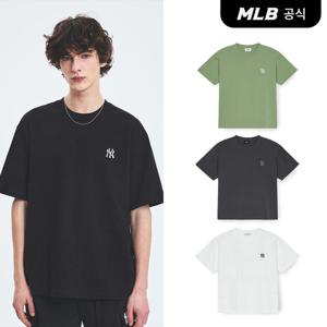 [MLB] 베이직 헤비웨이트 오버핏 반팔 티셔츠 (4 COLOR)
