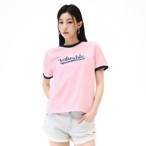 [체이스컬트][본사]여성 그래픽 링거 반팔 티셔츠-EBRG5891D0Z