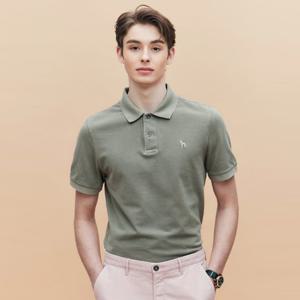 헤지스  25SS  남성 아이코닉 카키 반팔 피케 티셔츠 HZTS5B405K2