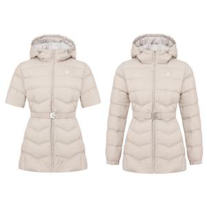 [힐크릭]여성골프반팔조끼패딩 벨티드후드다운점퍼1hcpaw4513_SC