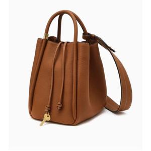 [헤지스ACC] 클래식 브라운 레더 토트겸 숄더백 L HIBA5F164W2