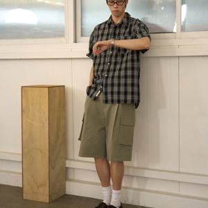 MAN 빈티지 버뮤다 카고 하프 팬츠 [2COL] / SBE2M12012