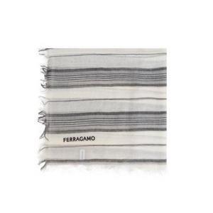페라가모 로고 자수 스트라이프 프린지 스카프 520119STRIGHEMAN776131 MASCARPONE TP934517098