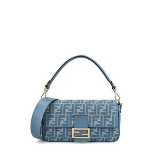 펜디 바게트 FF 자카드 데님 숄더백 8BR600AUPX F1SKL TP936220455