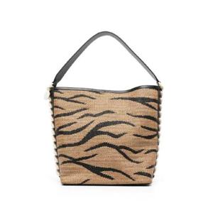 25 FW 스텔라 매카트니 타이거 스트라이프 라피아 토트 백 7B0011WP0142 TP433939451