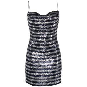 25 FW 발망 시퀸 스트라이프 미니 드레스 BF1R2220XF82 TP432074313