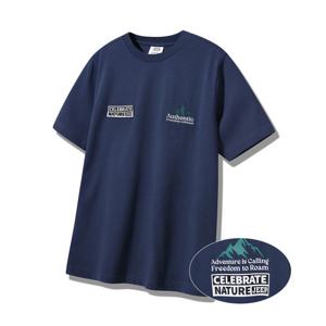 [지프]남여공용) 어센틱 마운틴 로고 라운드 반팔 티셔츠 JQ2TSU223