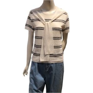 [숲]숄배색 반팔 니트(SB5SK3E)