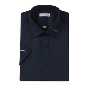 (듀퐁)25년 SS 신상 -SE5MM21HS307SNY(네이비)- 슬림핏 구김적은 스트레치 솔리드 반팔셔츠