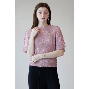 [요이츠]크리즈 지그재그 플리츠 블라우스_YJ05WNPBL15PK1