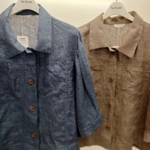Latium HC06 국내생산 깔끔한 돌체미니 린넨 7부소매 카라 쟈켓 T2523jk15