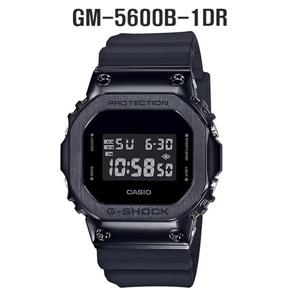 [지샥]GM-5600UB-1DR LIC 전자시계 스퀘어 올블랙 메탈베젤 LED 라이트