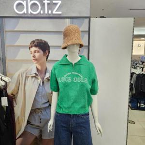 Ab.f.z DP01 집업카라넥레터링반팔니트 AFZ2NW47