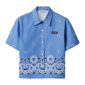 미우미우 플로럴 프린트 버튼업 반팔 셔츠 MK1951SOOO 17XX F06