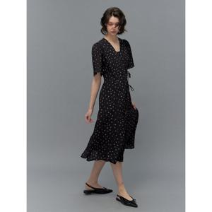 [뷰어] 여성 플로럴 랩 원피스 ZNOPP602_BK