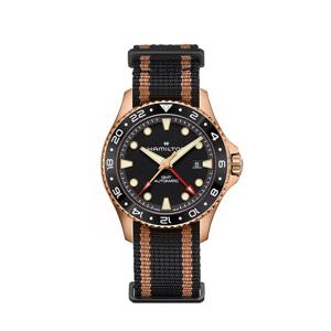 [해밀턴][공식] 해밀턴 카키 네이비 스쿠바 43mm GMT 브론즈 티타늄 케이스 H82565930