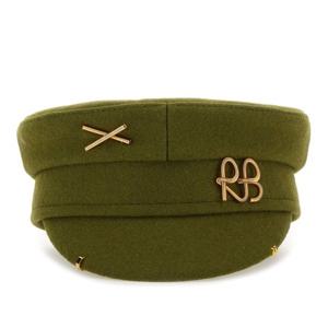 루슬란바진스키 올리브 그린 울 베이커 보이 햇 KPC007PF25 WP