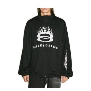 발렌시아가 플레임 프린트 지퍼 재킷 794794TQV38 1000 TP942818818