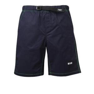 MSGM 로고 자수 드로스트링 웨이스트밴드 쇼츠 3240MB05X227004 89 TP944054973