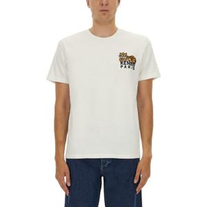 겐조 프린트 로고 라운드 넥 티셔츠 FF65TS1524SI 02