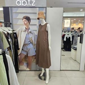 Ab.f.z DP01 린넨혼방라운드넥민소매뭔피스 AFZ2QO11