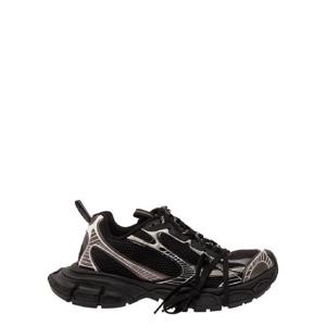 BALENCIAGA 393XL39 로고 디테일의 메쉬 폴리우레탄 맨 블랙 로우탑 스니커즈 734734W3XL11090