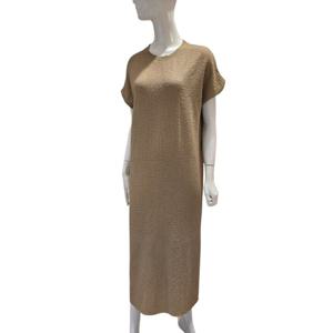 [에이비에프지]가오리핏 라운드넥 부클 롱 원피스 AGNZ3HO32H