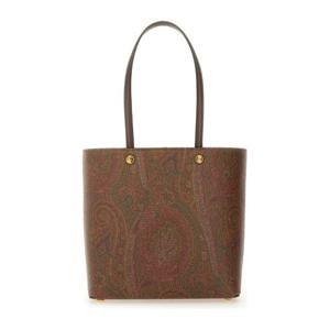 에트로 브라운 페이즐리 패턴 스트럭처드 토트백 WP1D0025 AA00