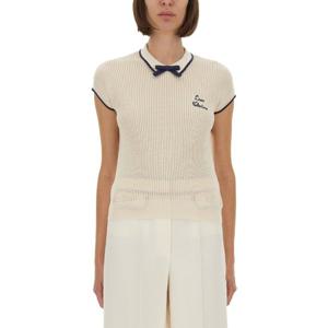 발렌티노 슬림 핏 반팔 스웨터 7B3KC66T9JV BRP