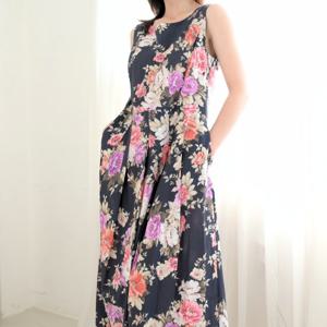 [비꼴리끄]코튼 플로럴 민소매 원피스 B242WO3300 N