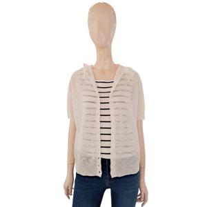 [숲]레이스 포인트 후드 반팔 가디건 SB6GD30