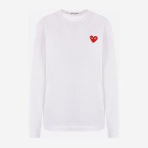 꼼데가르송 화이트 롱 슬리브 티셔츠 AXT118051 2WHITE