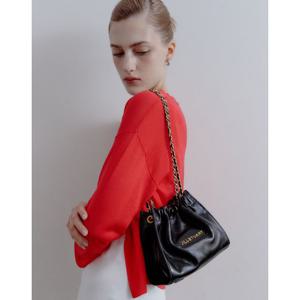 [질스튜어트] 블랙 소가죽 체인 미니크로스 겸 숄더백 JABA5F360