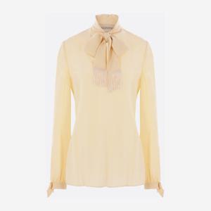 발렌티노 롱 슬리브 보우 타이 넥 블라우스 7B3AEAV2 21BET5