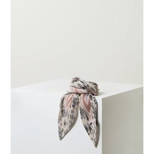 [헤지스ACC] 핑크 플라워프린트 실크 스카프 HISC5F390P2
