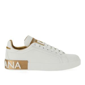 돌체앤가바나 화이트 레더 레이스업 스니커즈 CK1544 AX6158L31