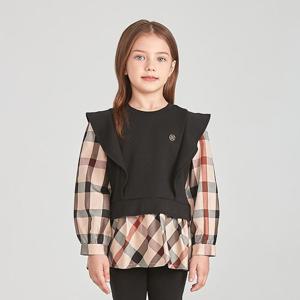 [닥스리틀]닥스리틀 져지 믹스 체크 맨투맨 DTF11TM56M_BG