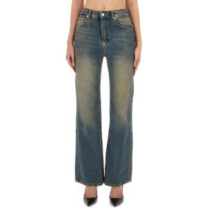 모스키노 하이웨이스트 와이드 페이디드 워시 진 03208221 1329