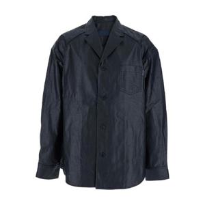 JUUNJ Coated Cotton Tailored Collar Shirts JC5964P015BLACK