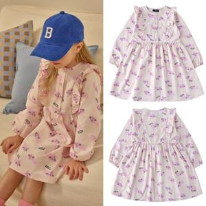 [블루독8-키즈] 라이트핑크 캣올오버원피스 여아 스커트 치마 두돌선물 초등학생 25A1540051