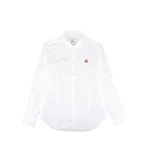 25SS 메종키츠네 MM00409WC0026 P100 폭스헤드 클래식 셔츠 화이트