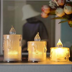 키밍 LED캔들 미니양초 3종세트 홀더 빈티지 오브제 LED캔들 미니양초 캔들홀더 빈티지 오브제 전자초등 투명 생일 장식소품 3종세트 인테리어