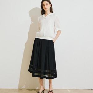 [요하넥스]레이스패치 플에어 스커트J5B5S02